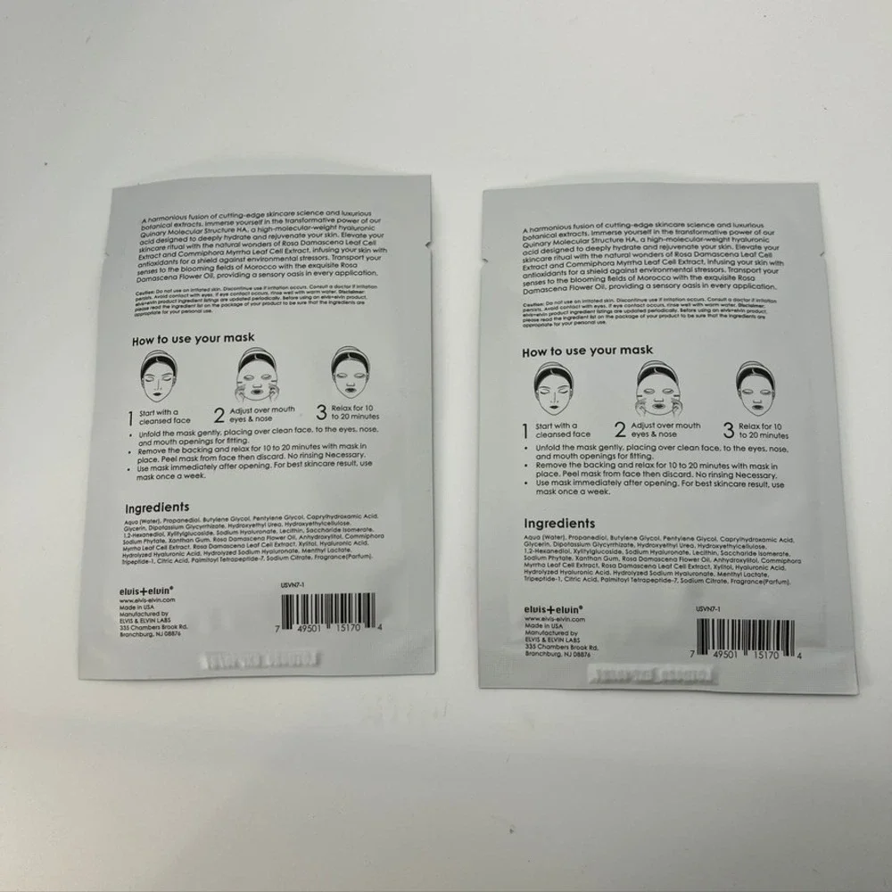 Elvis+Elvin Rosetta Revitalizing Treatment Mask 2 pack New‎ Hydrating Skincare